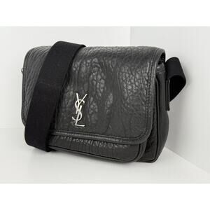 Saint Laurent Niki Messenger Bag Black with Silver Hardware B-2